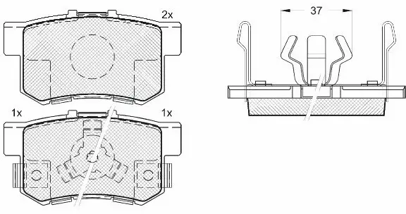 Brake Pad Set, disc brake (FP1086)