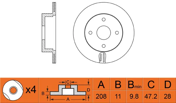 Brake Disc (FR0454V)