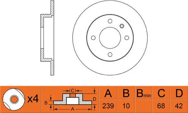 Brake Disc (FR0410)