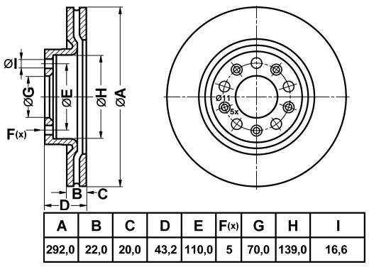 Brake Disc (FR0998V)