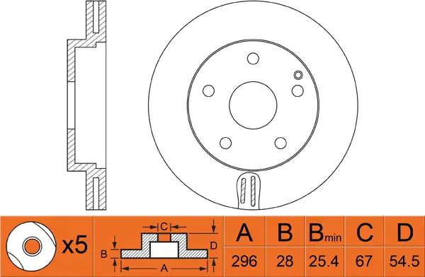 Brake Disc (FR0381V)