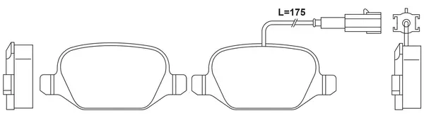 Brake Pad Set, disc brake (FP1492E)
