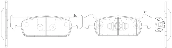 Brake Pad Set, disc brake (FP1830)