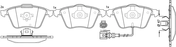 Brake Pad Set, disc brake (FP0915E)