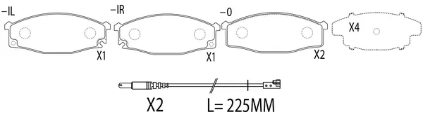 Brake Pad Set, disc brake (FP2107E)