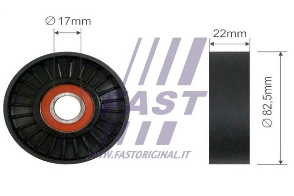 Tensioner Pulley, V-ribbed belt (FT44573)