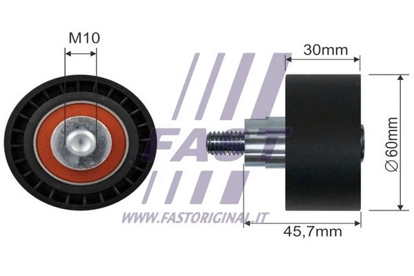 Deflection/Guide Pulley, V-ribbed belt (FT44566)