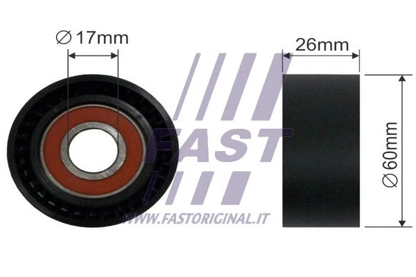Tensioner Pulley, V-ribbed belt (FT44565)