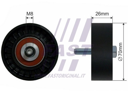 Deflection/Guide Pulley, V-ribbed belt (FT44512)