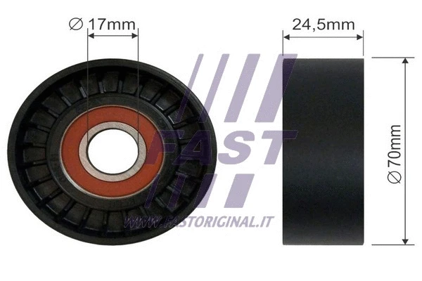 Tensioner Pulley, V-ribbed belt (FT44556)
