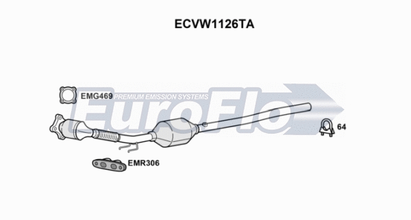 Catalytic Converter (ECVW1126TA)