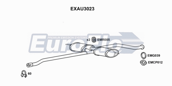 Centre Muffler (EXAU3023)