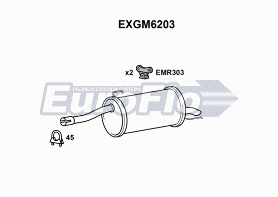 Rear Muffler (EXGM6203)