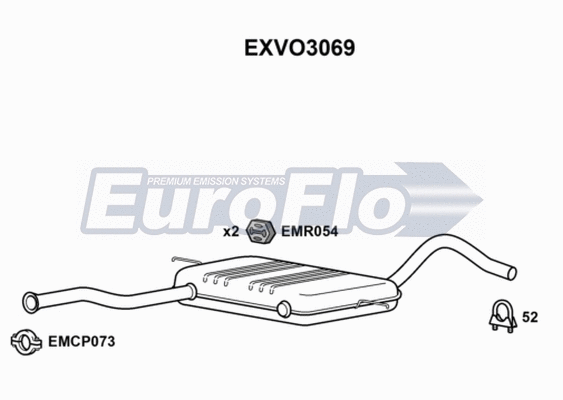 Centre Muffler (EXVO3069)
