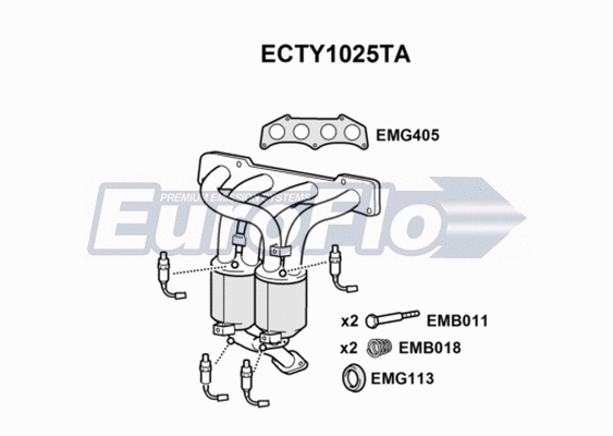 Catalytic Converter (ECTY1025TA)