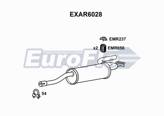 Rear Muffler (EXAR6028)