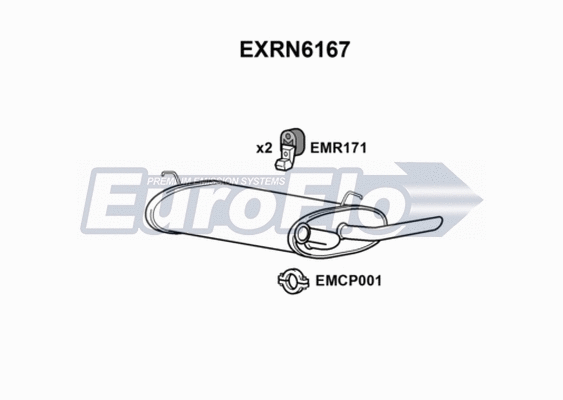 Rear Muffler (EXRN6167)