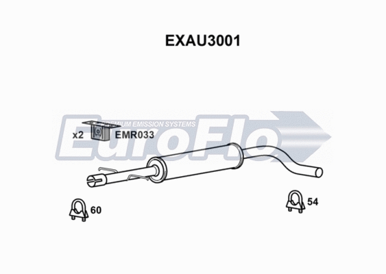 Centre Muffler (EXAU3001)