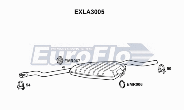 Centre Muffler (EXLA3005)