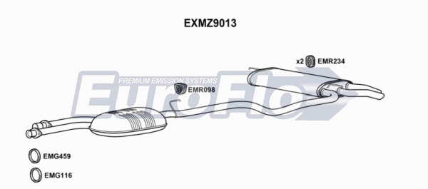 Centre/Rear Muffler (EXMZ9013)