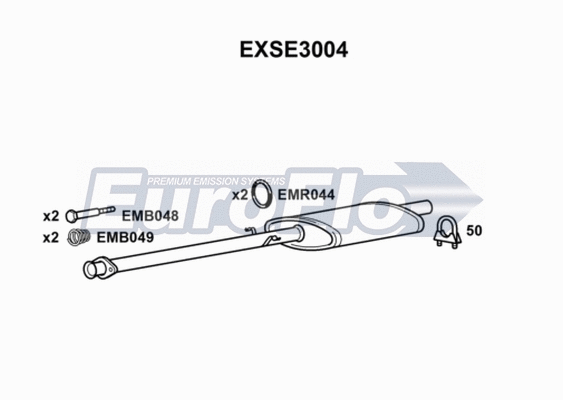Centre Muffler (EXSE3004)