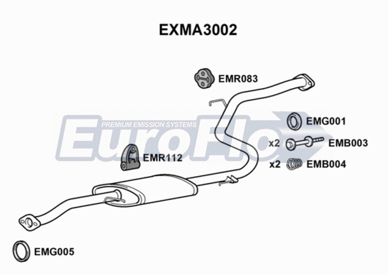 Centre Muffler (EXMA3002)