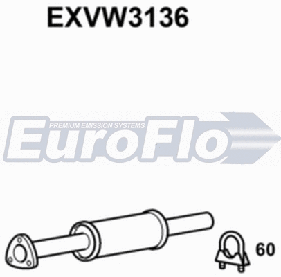 Centre Muffler (EXVW3136)