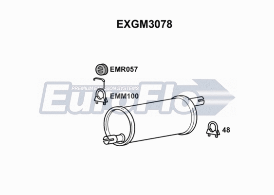 Centre Muffler (EXGM3078)