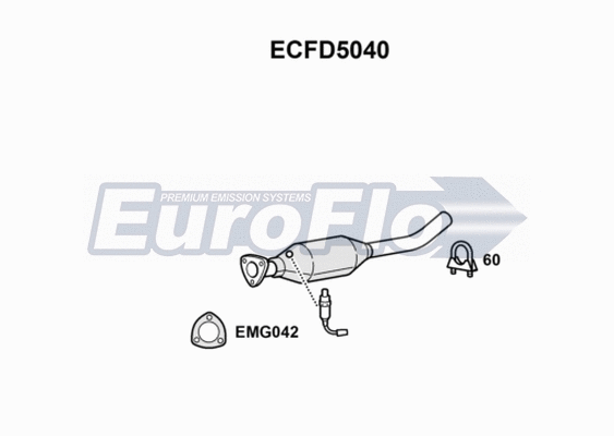 Catalytic Converter (ECFD5040)
