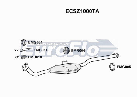 Catalytic Converter (ECSZ1000TA)