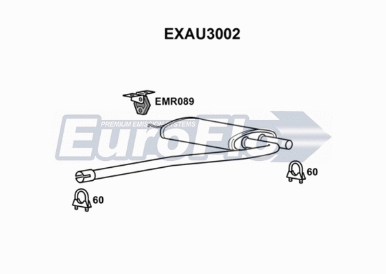 Centre Muffler (EXAU3002)