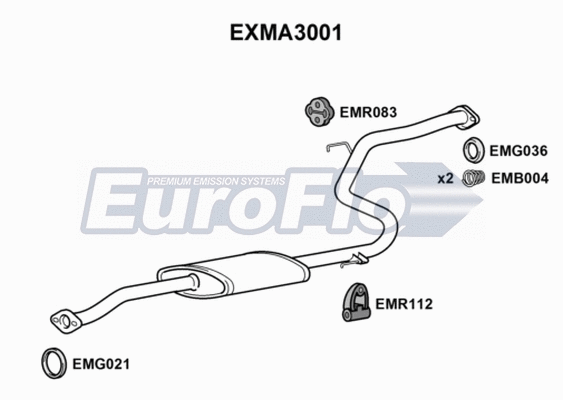 Centre Muffler (EXMA3001)