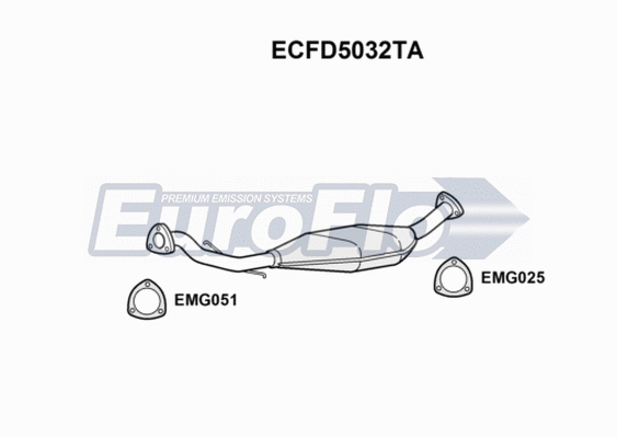 Catalytic Converter (ECFD5032TA)