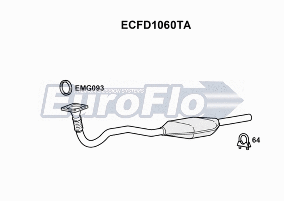 Catalytic Converter (ECFD1060TA)