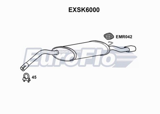 Rear Muffler (EXSK6000)