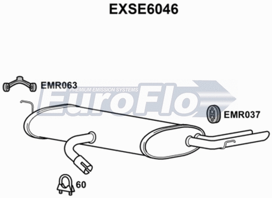 Rear Muffler (EXSE6046)