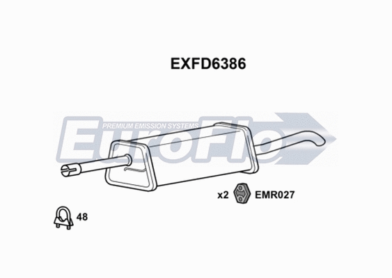 Rear Muffler (EXFD6386)