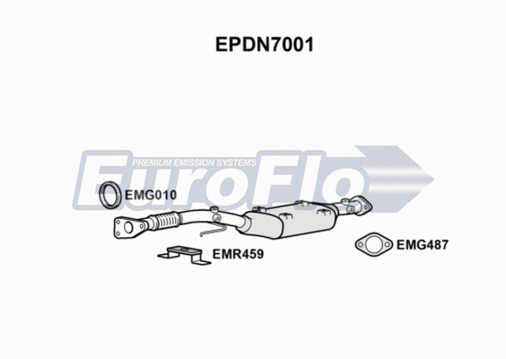 Soot/Particulate Filter, exhaust system (EPDN7001)