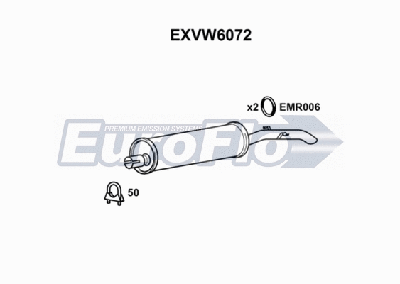 Rear Muffler (EXVW6072)