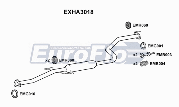 Centre Muffler (EXHA3018)