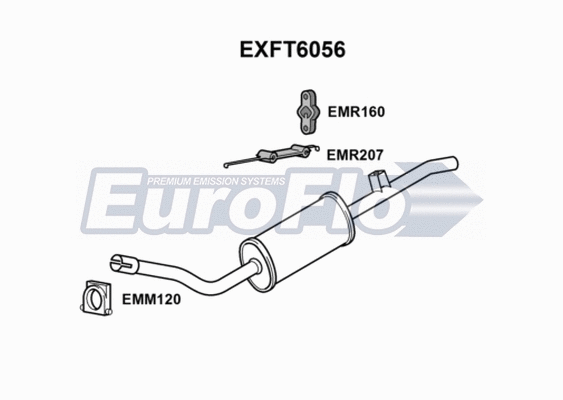 Rear Muffler (EXFT6056)