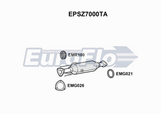 Soot/Particulate Filter, exhaust system (EPSZ7000TA)