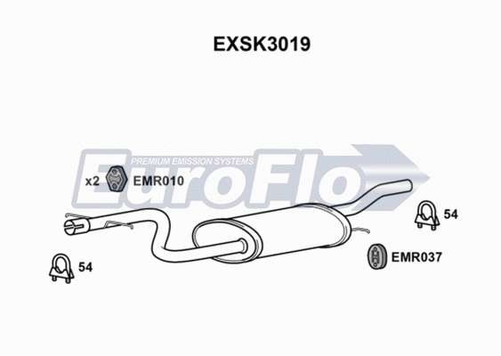 Centre Muffler (EXSK3019)