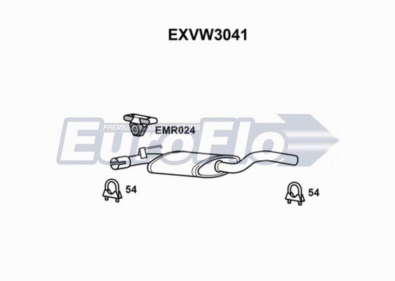 Centre Muffler (EXVW3041)