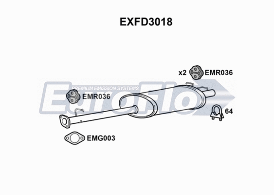 Centre Muffler (EXFD3018)