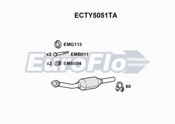 Catalytic Converter (ECTY5051TA)