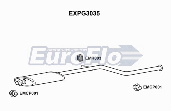 Centre Muffler (EXPG3035)