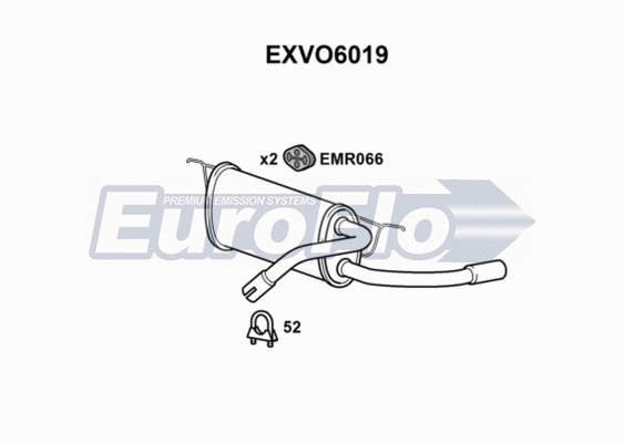 Rear Muffler (EXVO6019)