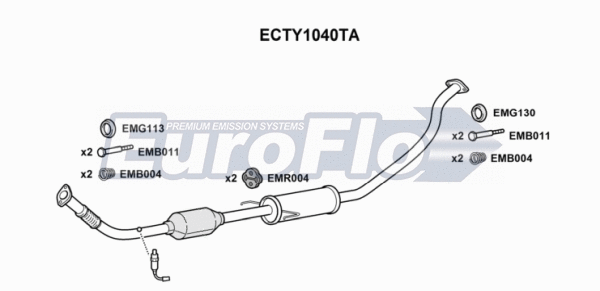 Catalytic Converter (ECTY1040TA)