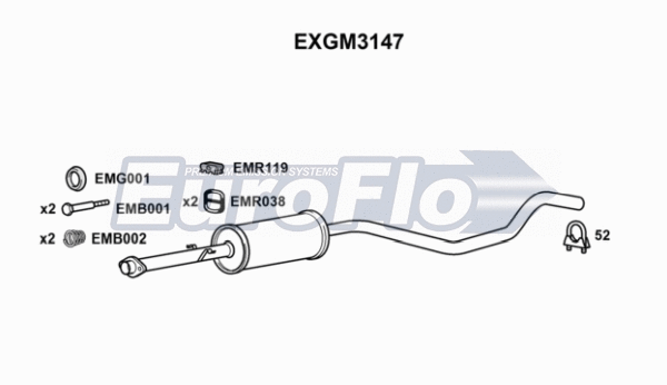 Centre Muffler (EXGM3147)